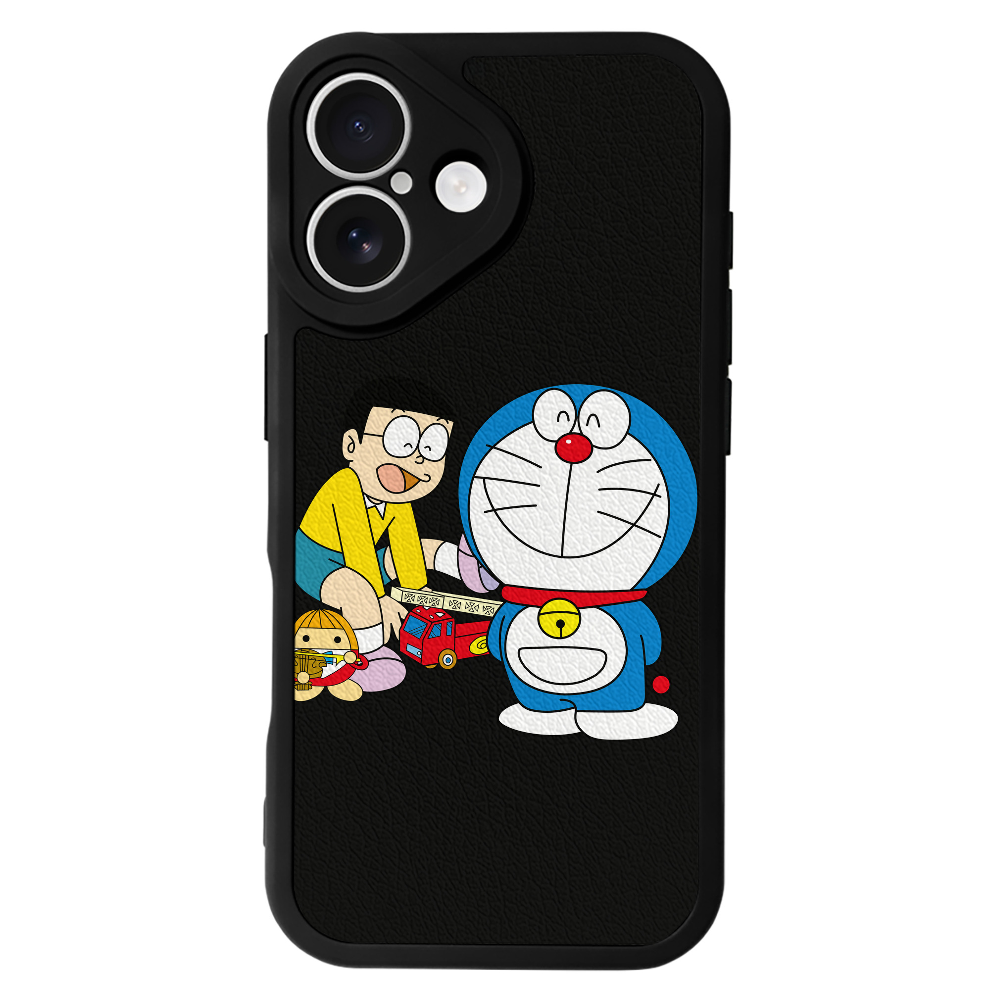 （画像用） ドラえもん Doraemon 【iPhone 16シリーズ対応】シリコンスマホケース（レザー調） 材質：シリコン